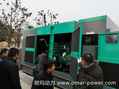 新郑农商业银行   500KW静音型沃尔沃发电机组